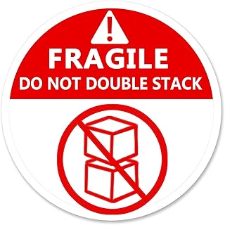 不要堆叠运输标签,包装的运输警告贴纸,盒子,易碎贴纸,3 英寸 300 件